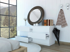 6 Drawer Double Dresser - White
