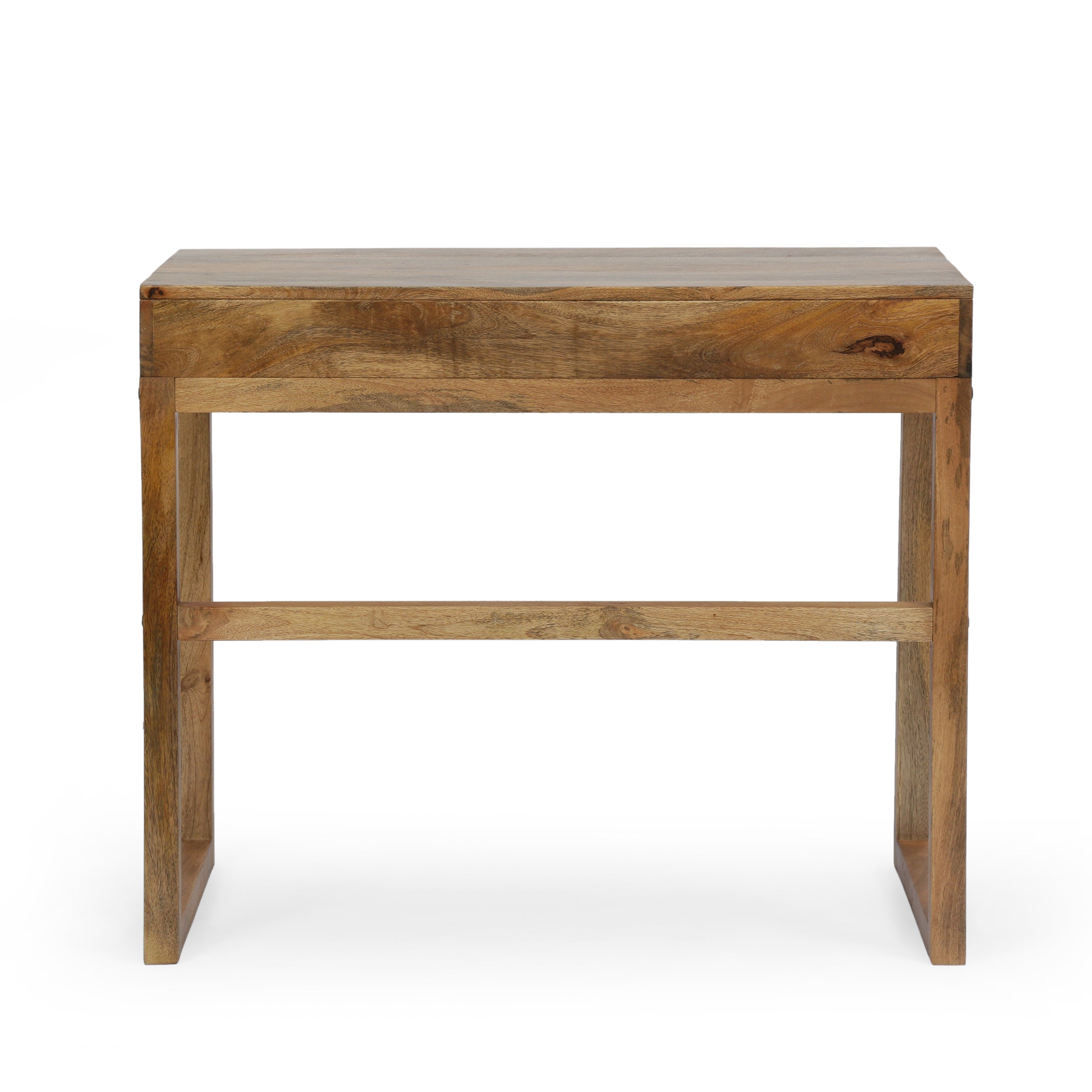 Contemporary Office Desk Mango Wood with drawer - Natural