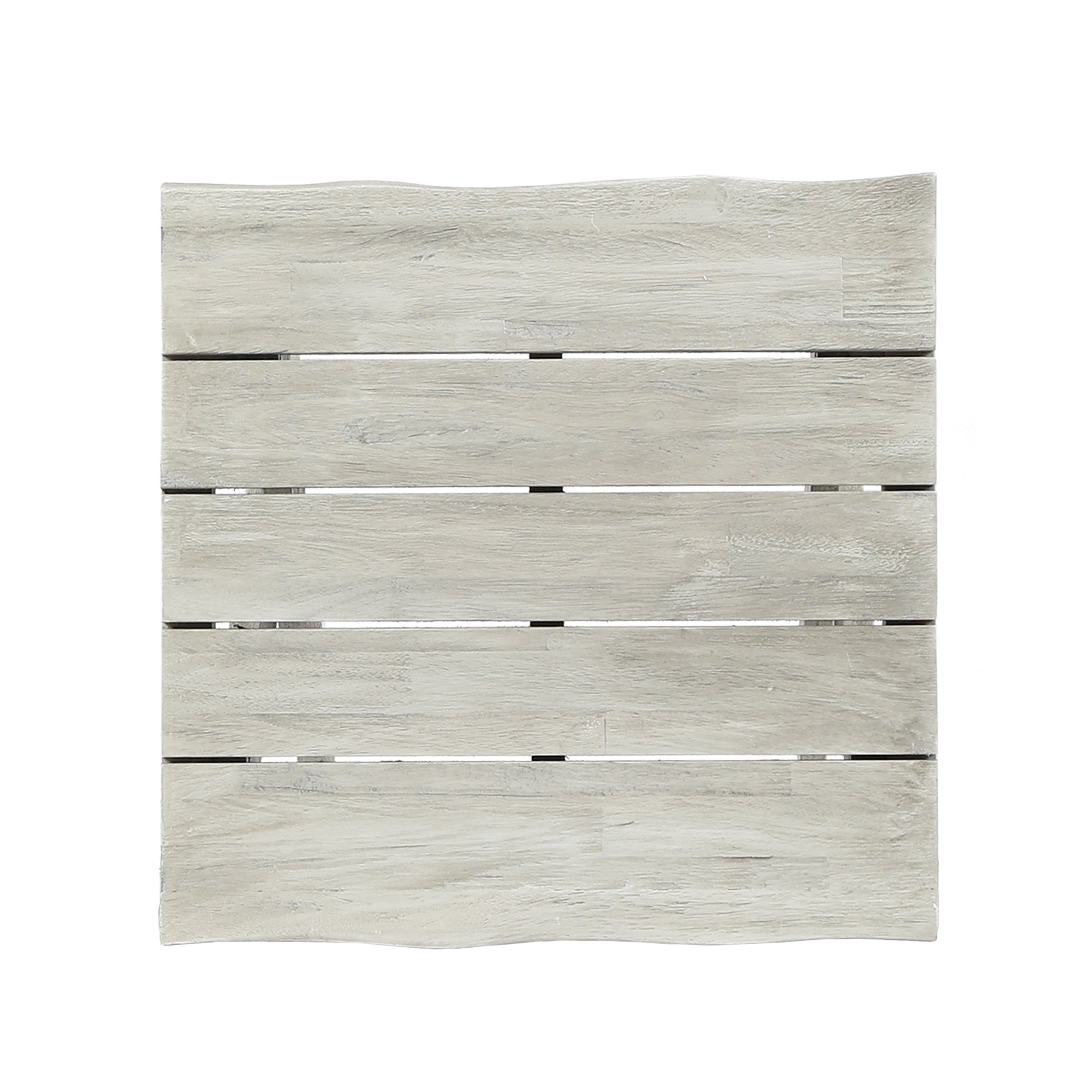 Rustic Tray Side Table - Light Grey