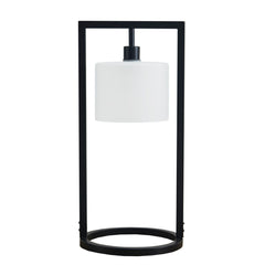 Kittery Metal Table Lamp with Glass Drum Shade