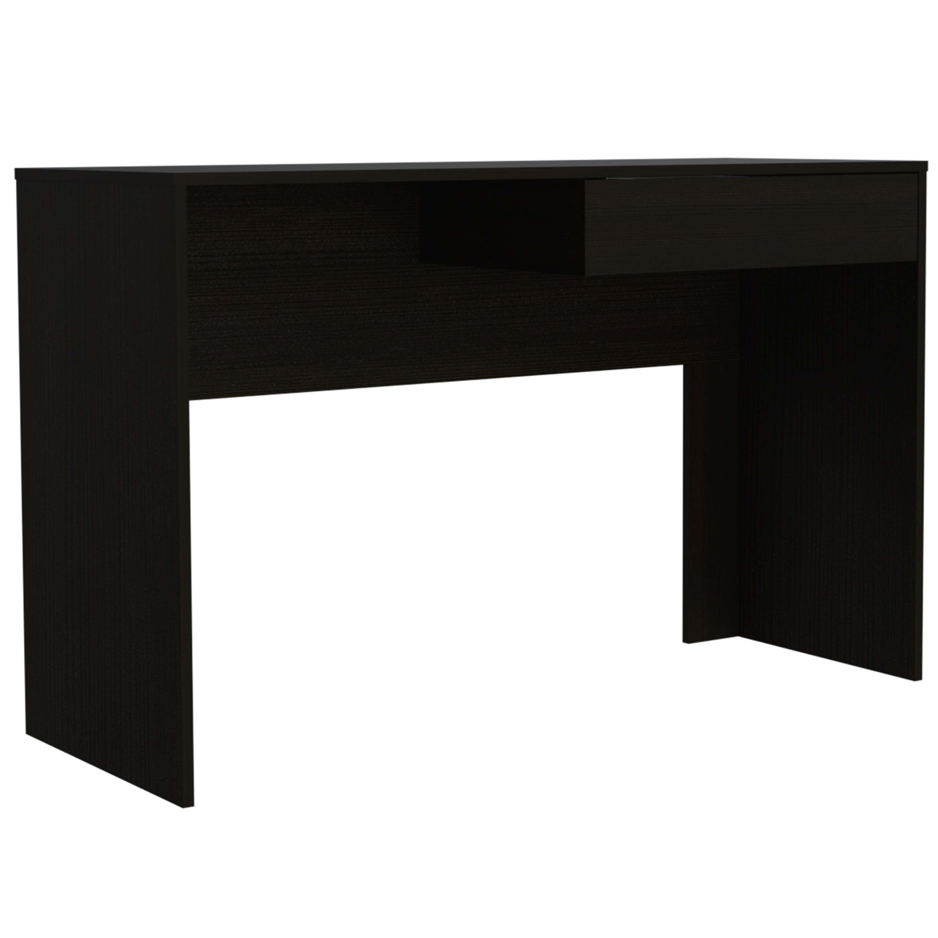 Tampa Writing Computer Desk Two Drawers - Black