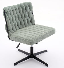 Armless Office Desk Chair No Wheels - Green