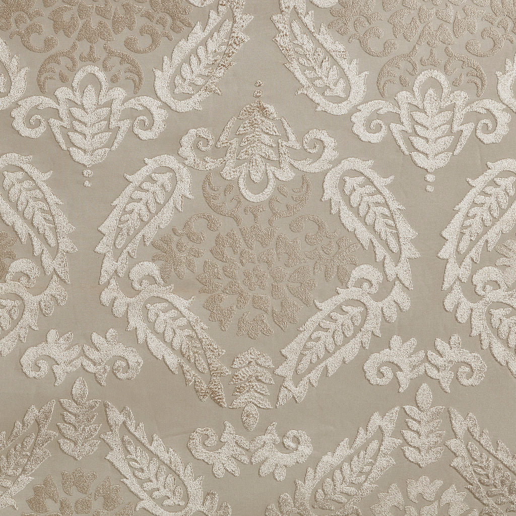 50x95" Knitted Jacquard Paisley Total Blackout Grommet Top Curtain Panel - Champagne (1 panel only)