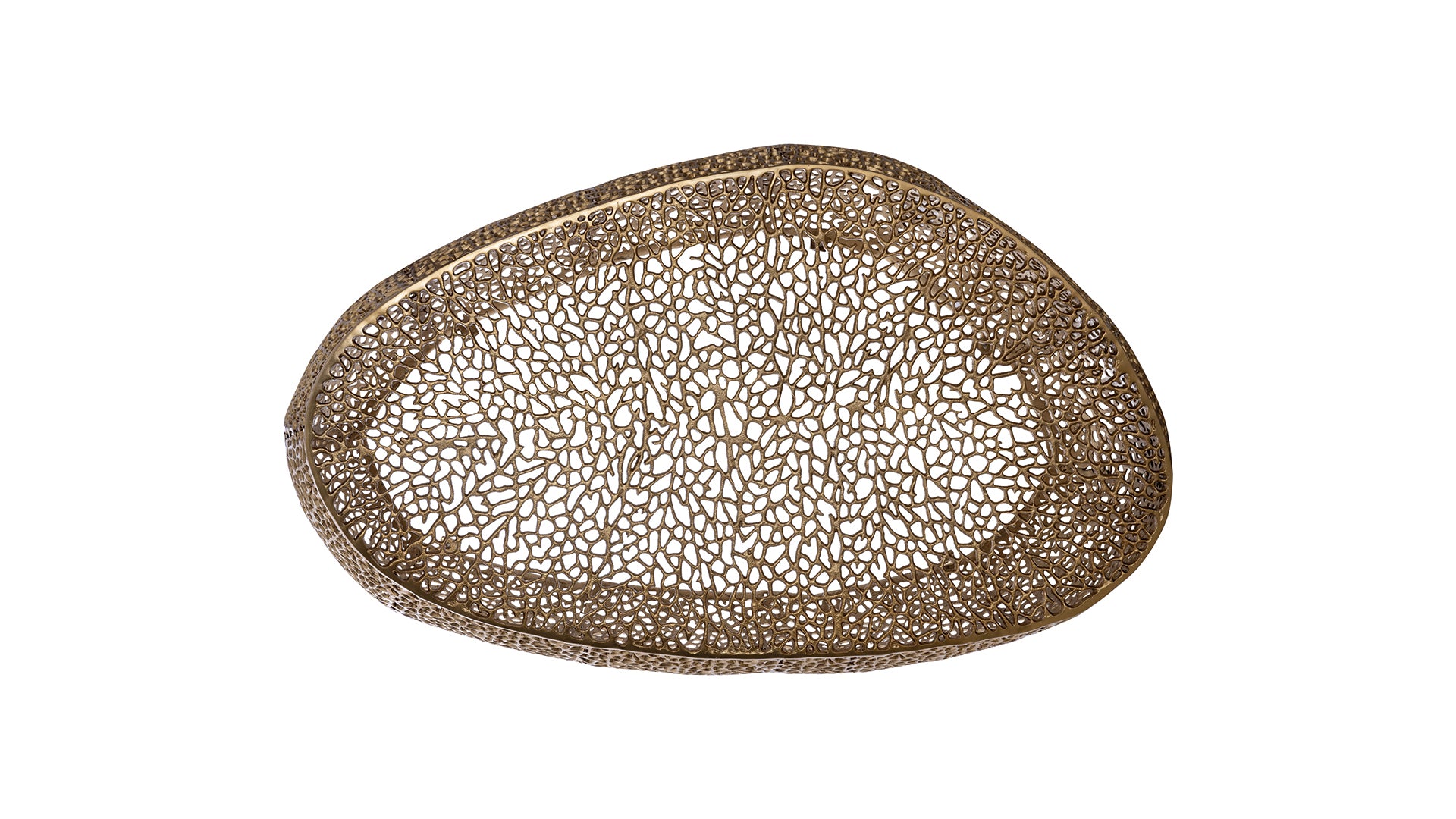 Contemporary Oval Coffee Table Gold