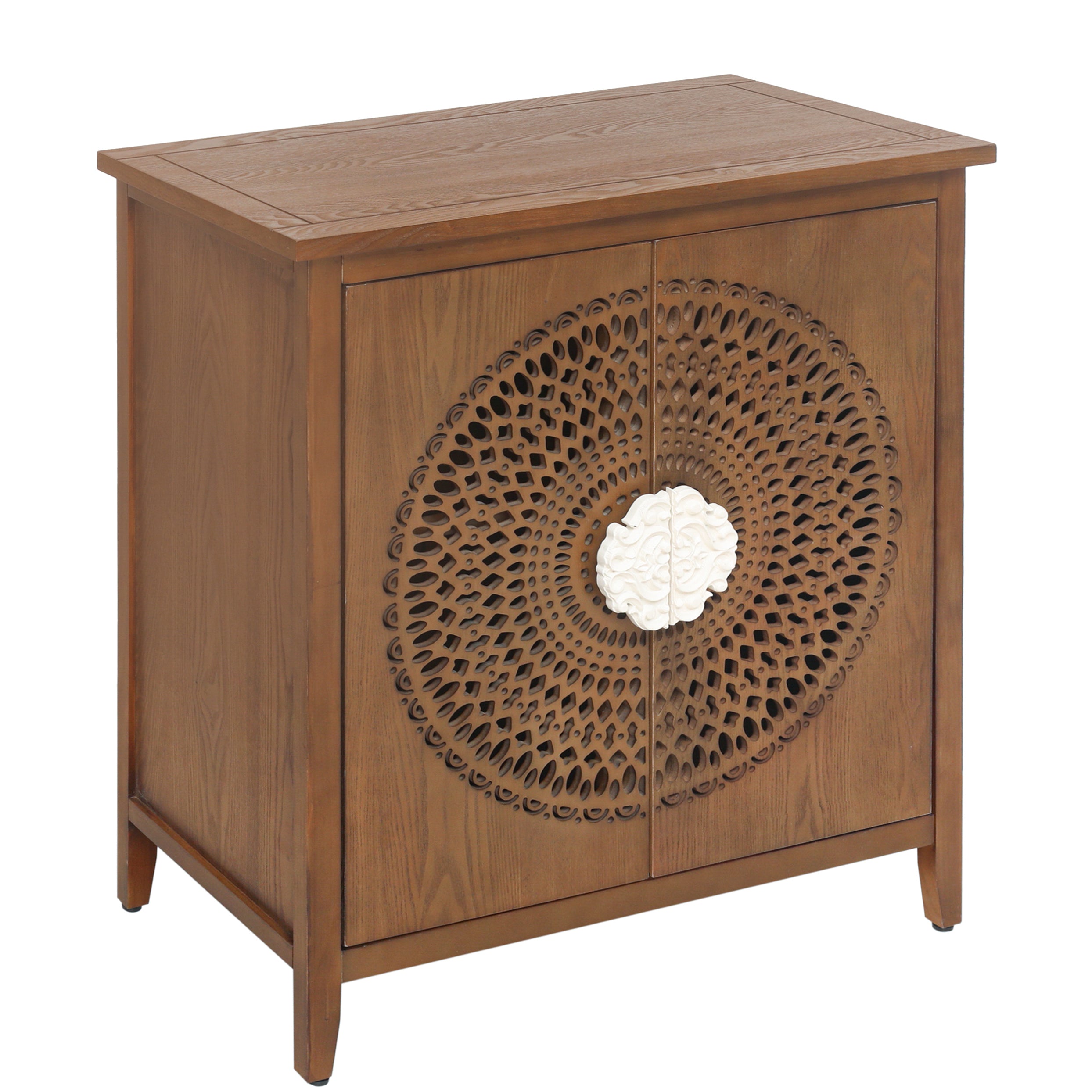 Antique Style 2 Door Cabinet - Walnut