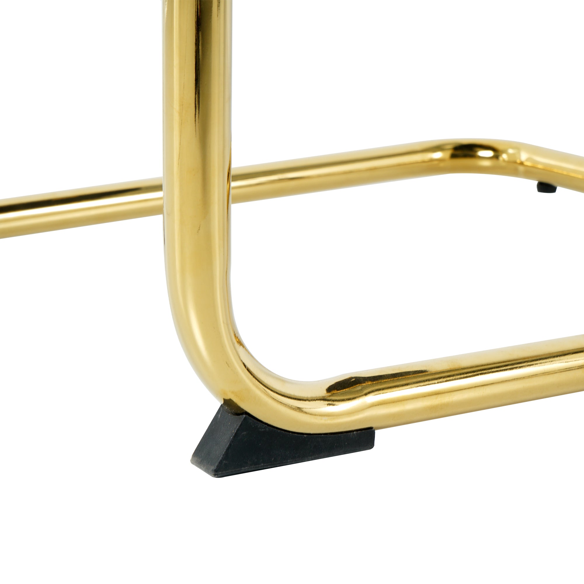 Luxury Dining Black Chairs with Gold Metal Legs (Set of 4) - Black