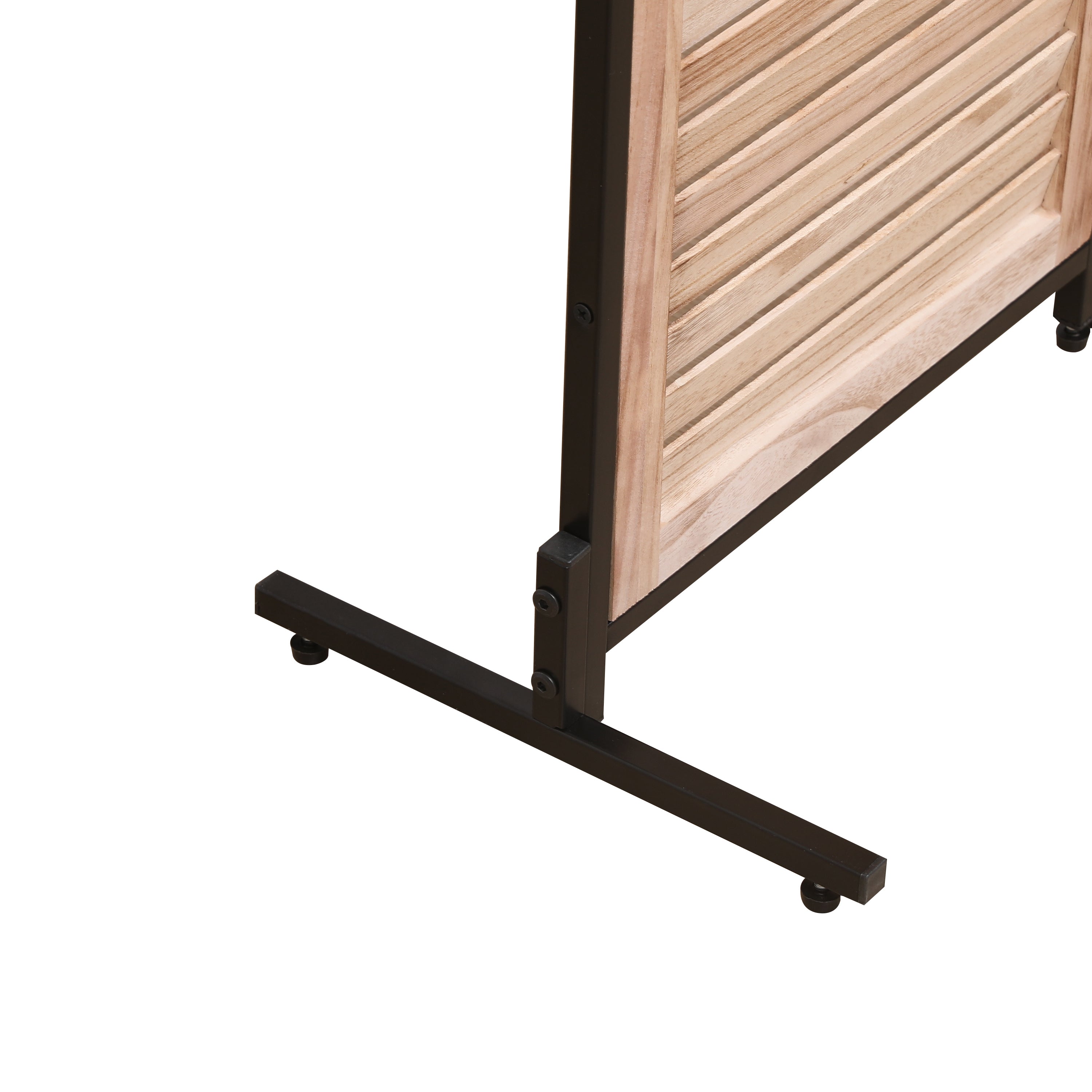 3 Panel Room Dividers and Folding Privacy Screen Natural Wooden Room Partitions 6ft - Natural
