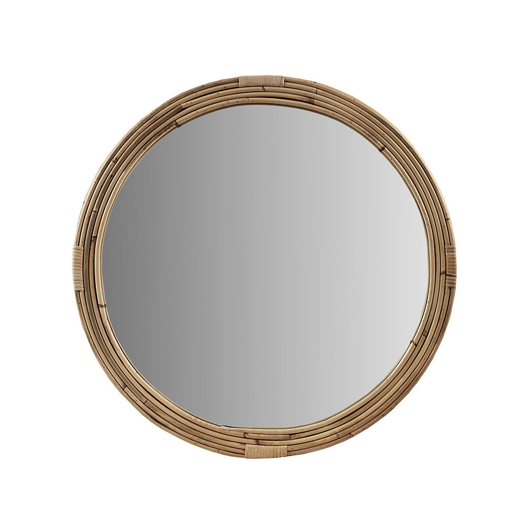 Natural Rattan Round Wall Mirror