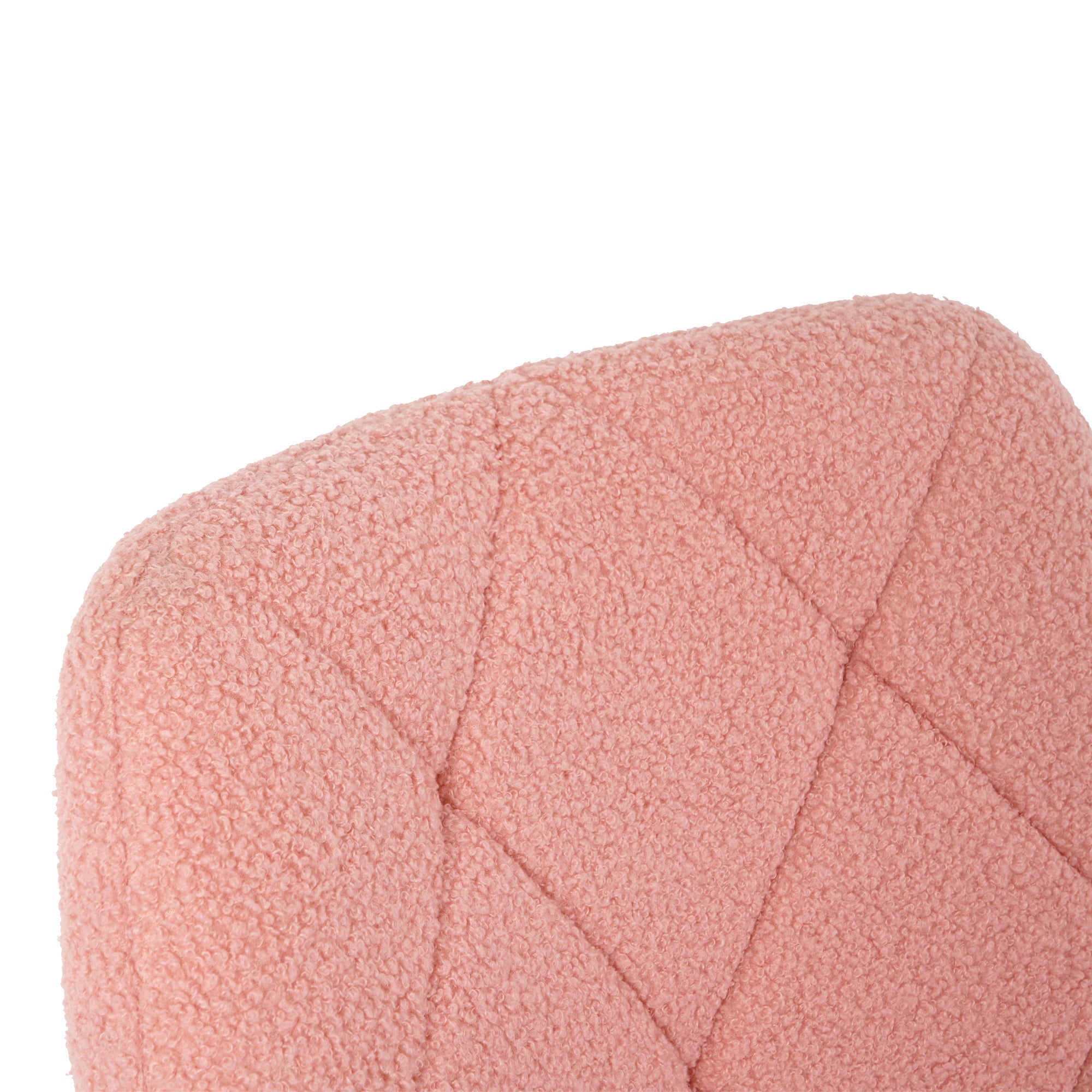 Modern Teddy Fleece Fabric with Gold Legs - Pink