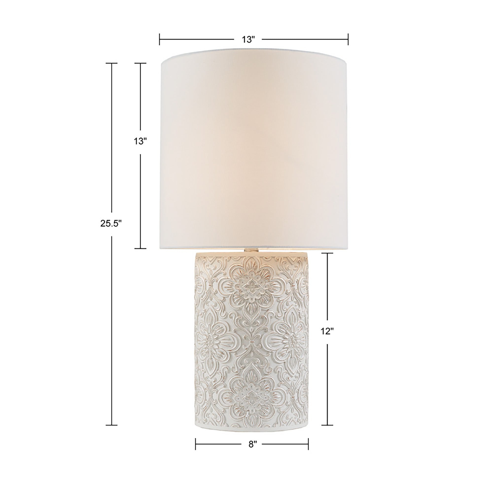 Floral Resin Table Lamp