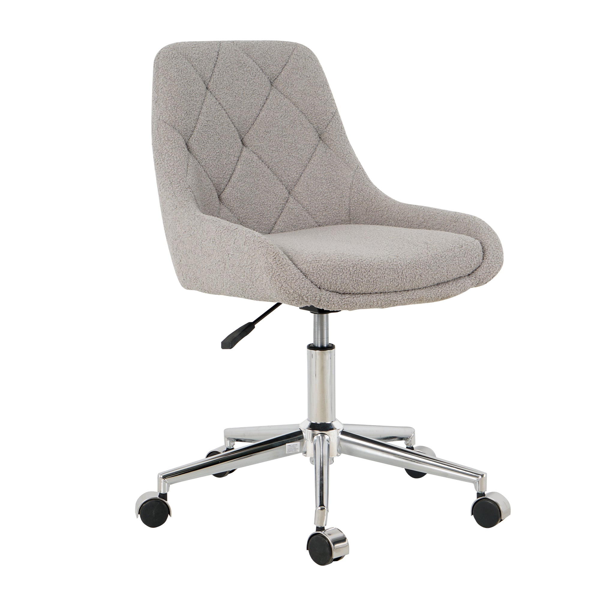 Modern Teddy Fleece Fabric with Chrome Legs - Grey