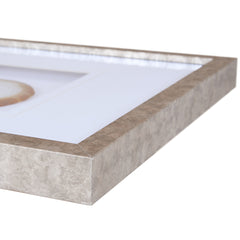 Real Stone Framed Glass and Double Matted Wall Art - Natural Agate