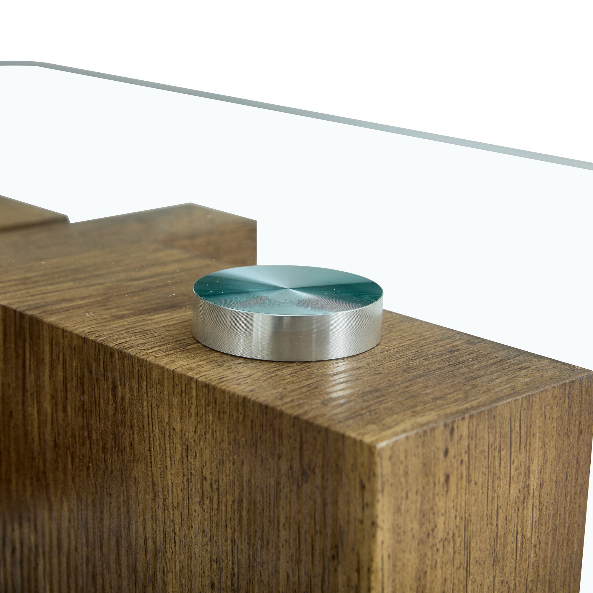 Modern Minimalist Transparent Tempered Glass Coffee Table and Dining Table