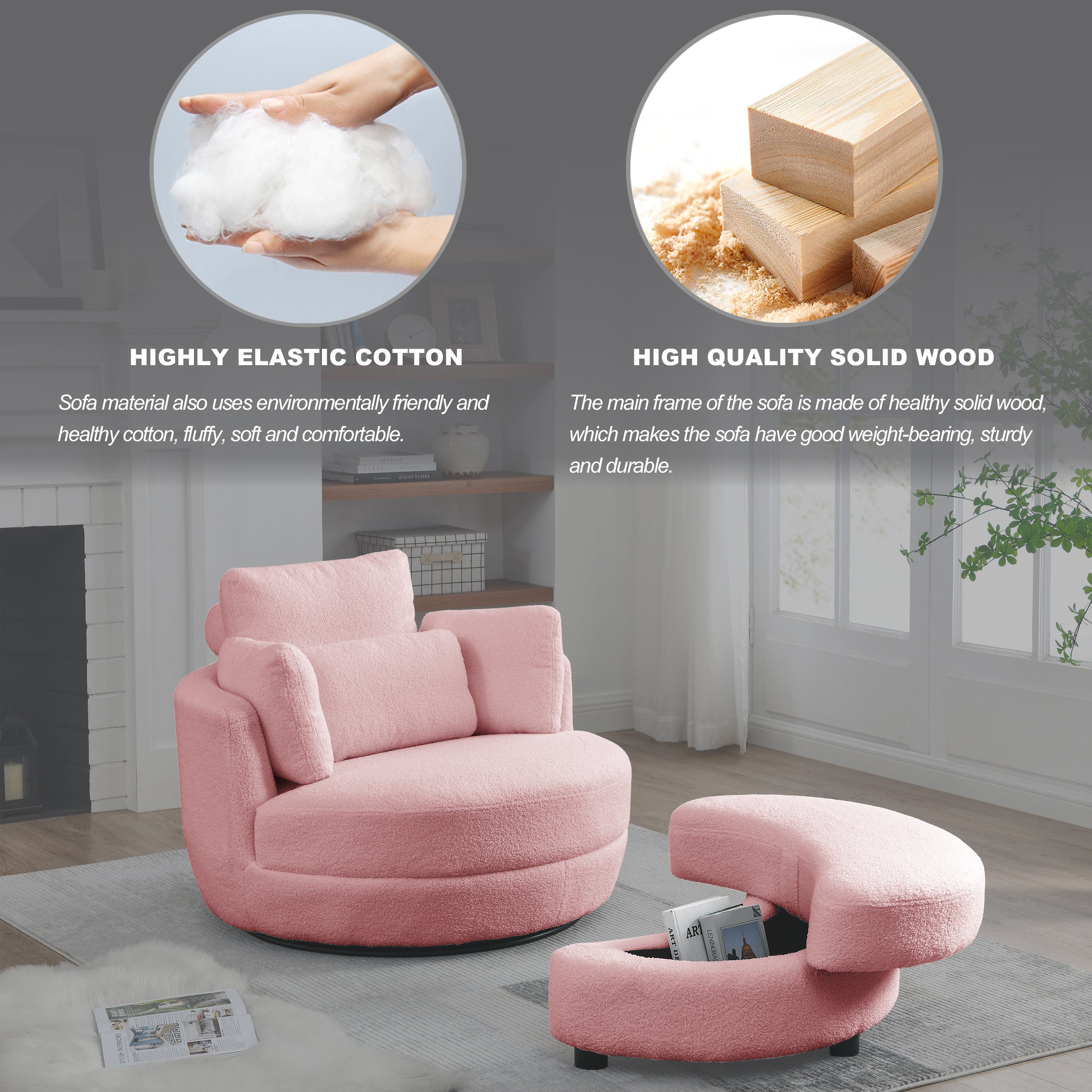 Oversized Swivel Chair