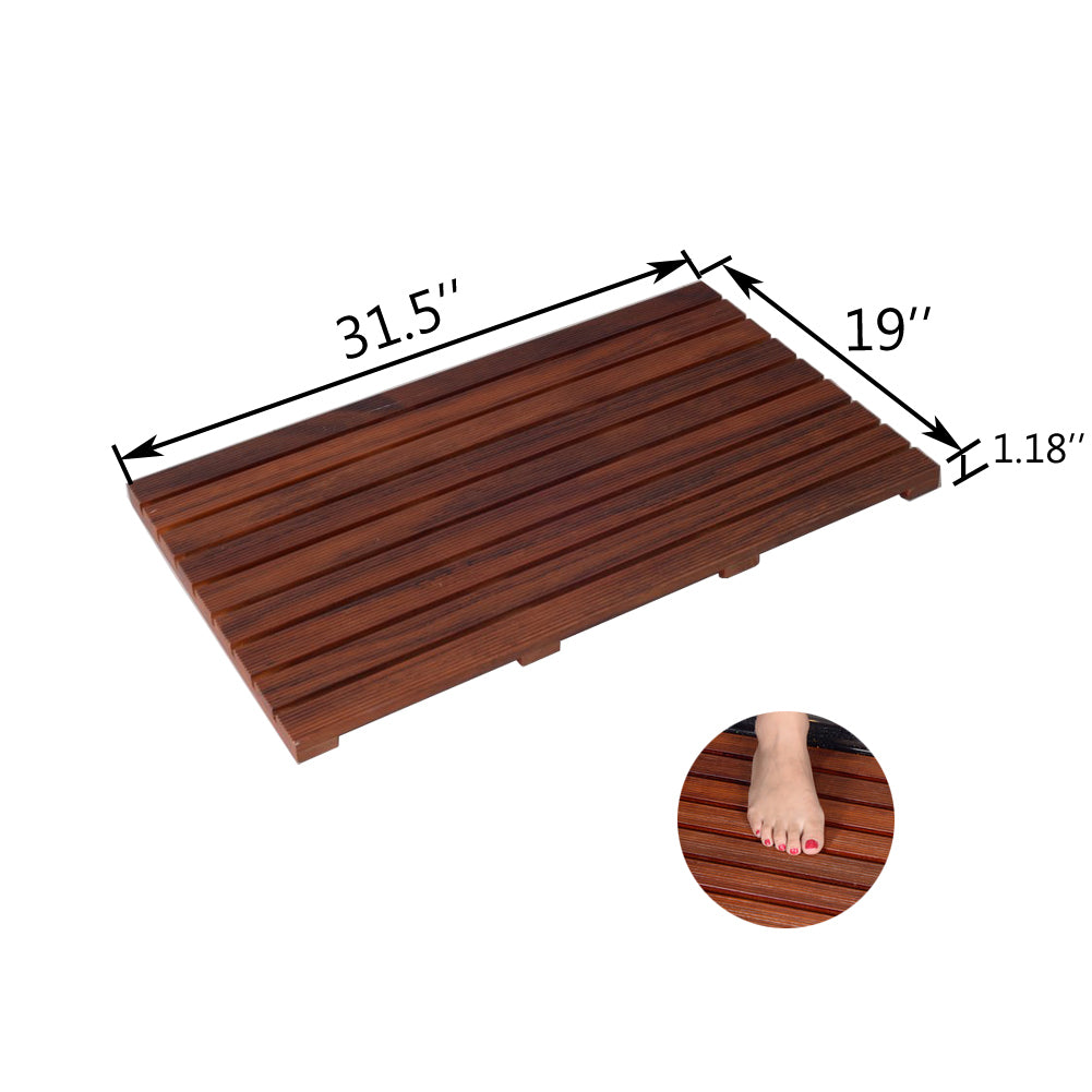 Teak Wood Bathroom Anti-Slip Mat