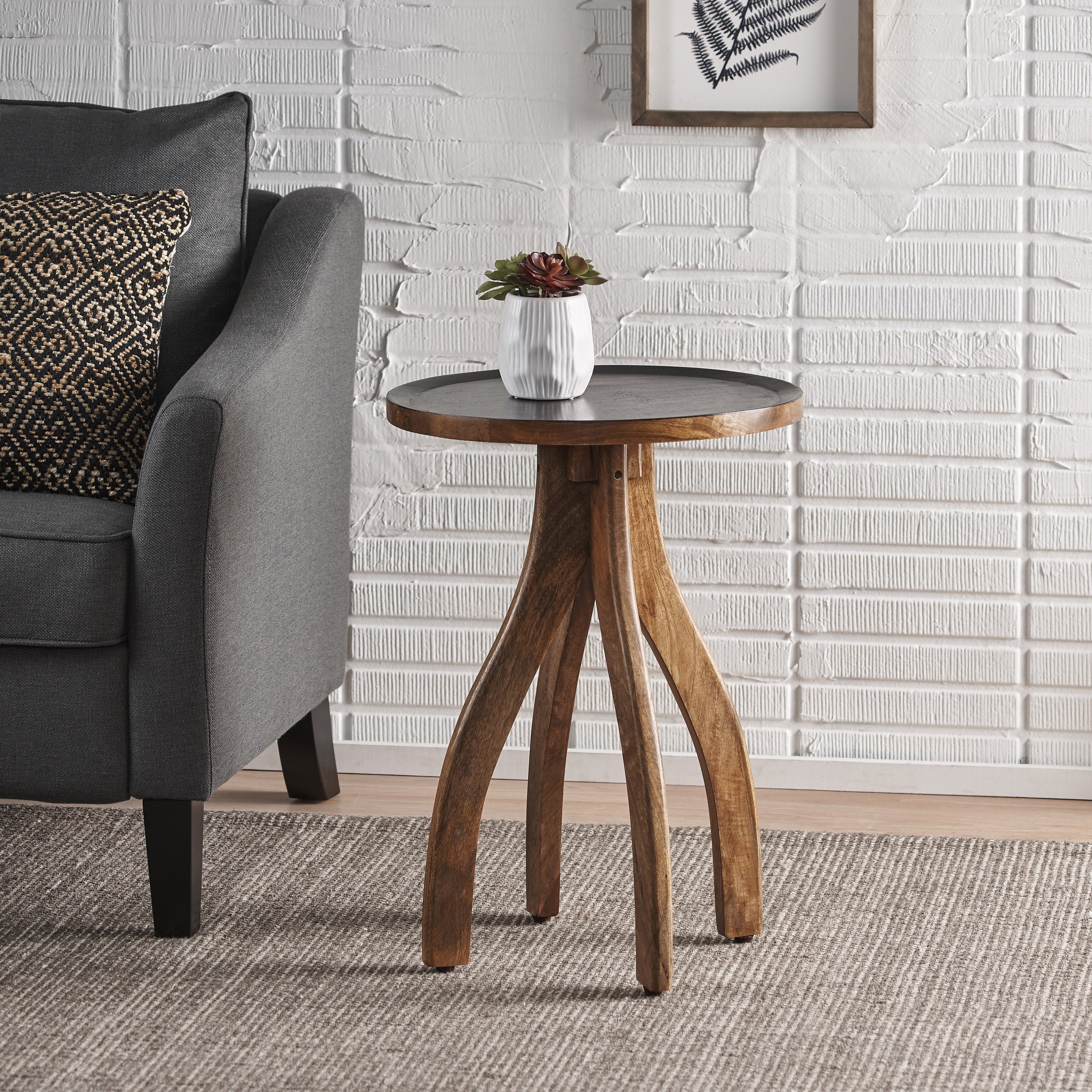 Boho End Table - Mango Wood