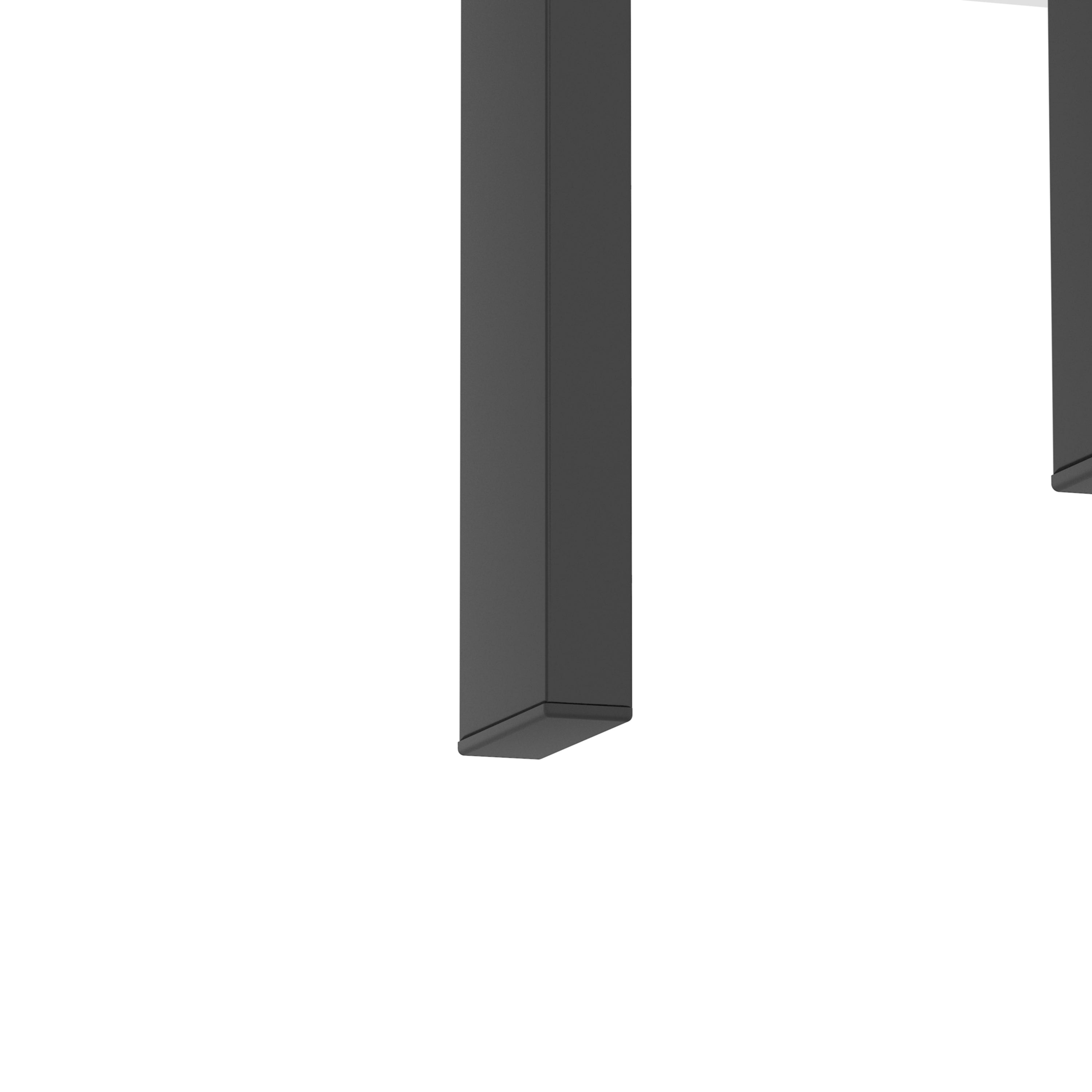 Set of 2 - Modern Tempered Glass Tea End Table - Black