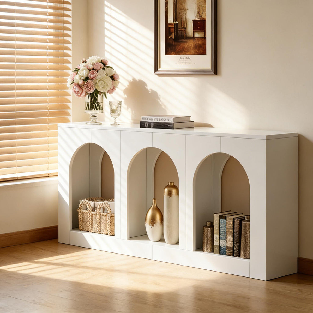 Stylish Arches Side Table,Entryway Table,Stable Console Table