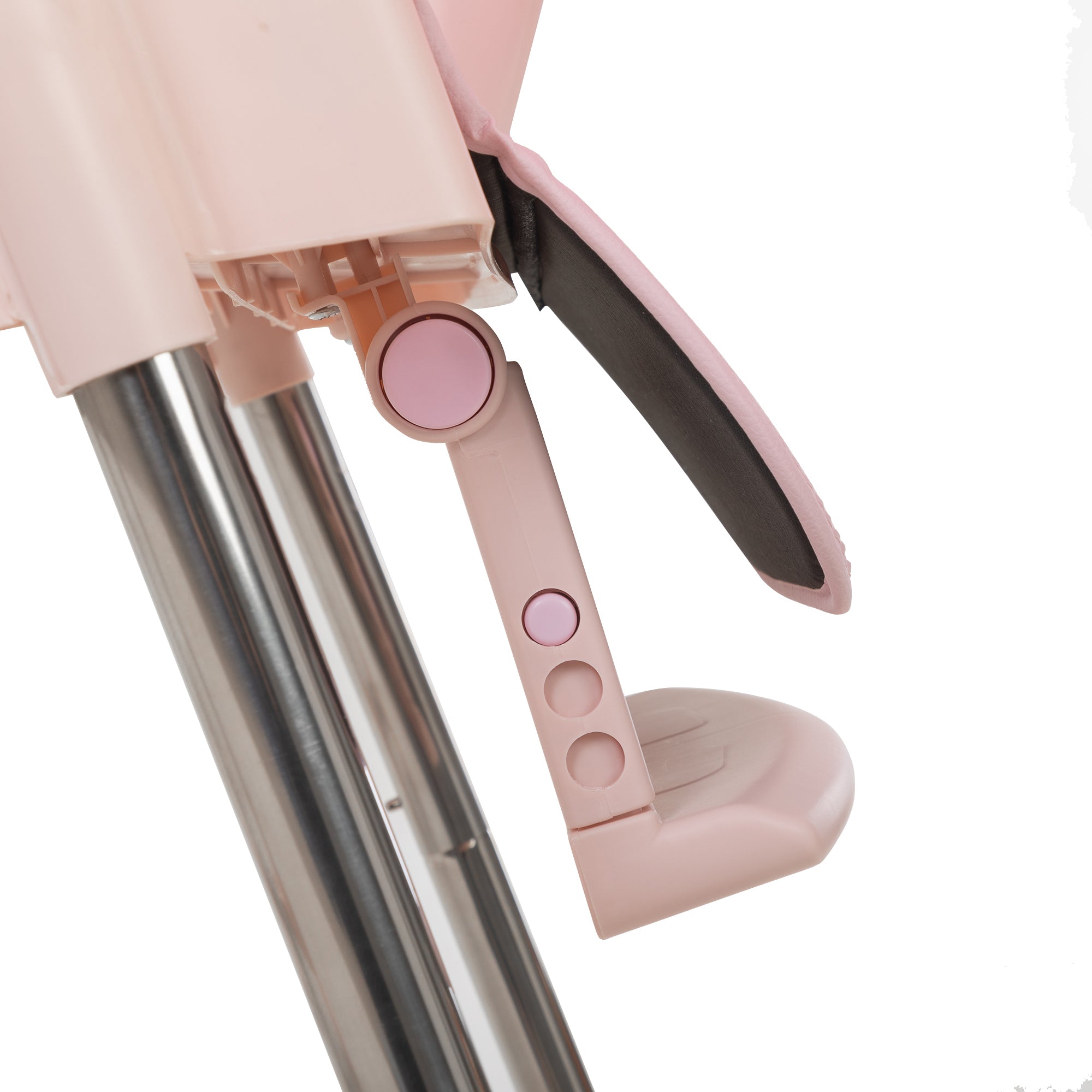 Convertible High Chair on Wheels with Removable Tray, Height and Angle Adjustment for Baby And Toddler - Pink