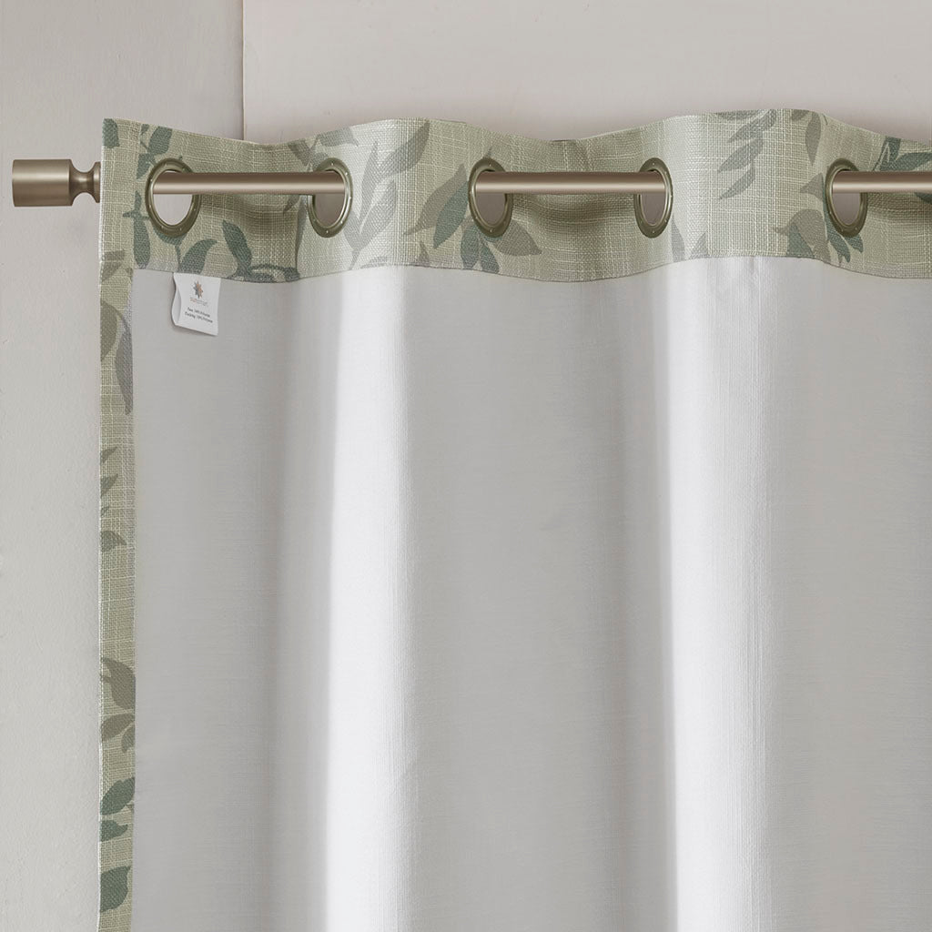 50x84" Printed Botanical Blackout Curtain Panel