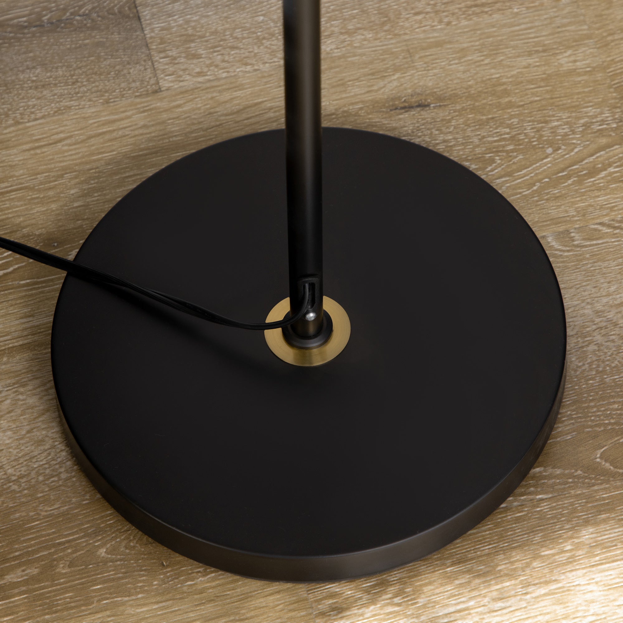 Adjustable Floor Lamps for Living Room, Standing Lamp for Bedroom with Balance Arm, Adjustable Head and Height, Tall Black and Gold Lamp (Bulb not Included)