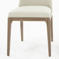 Modern Grey & Walnut Dining Chair (Set of 2)