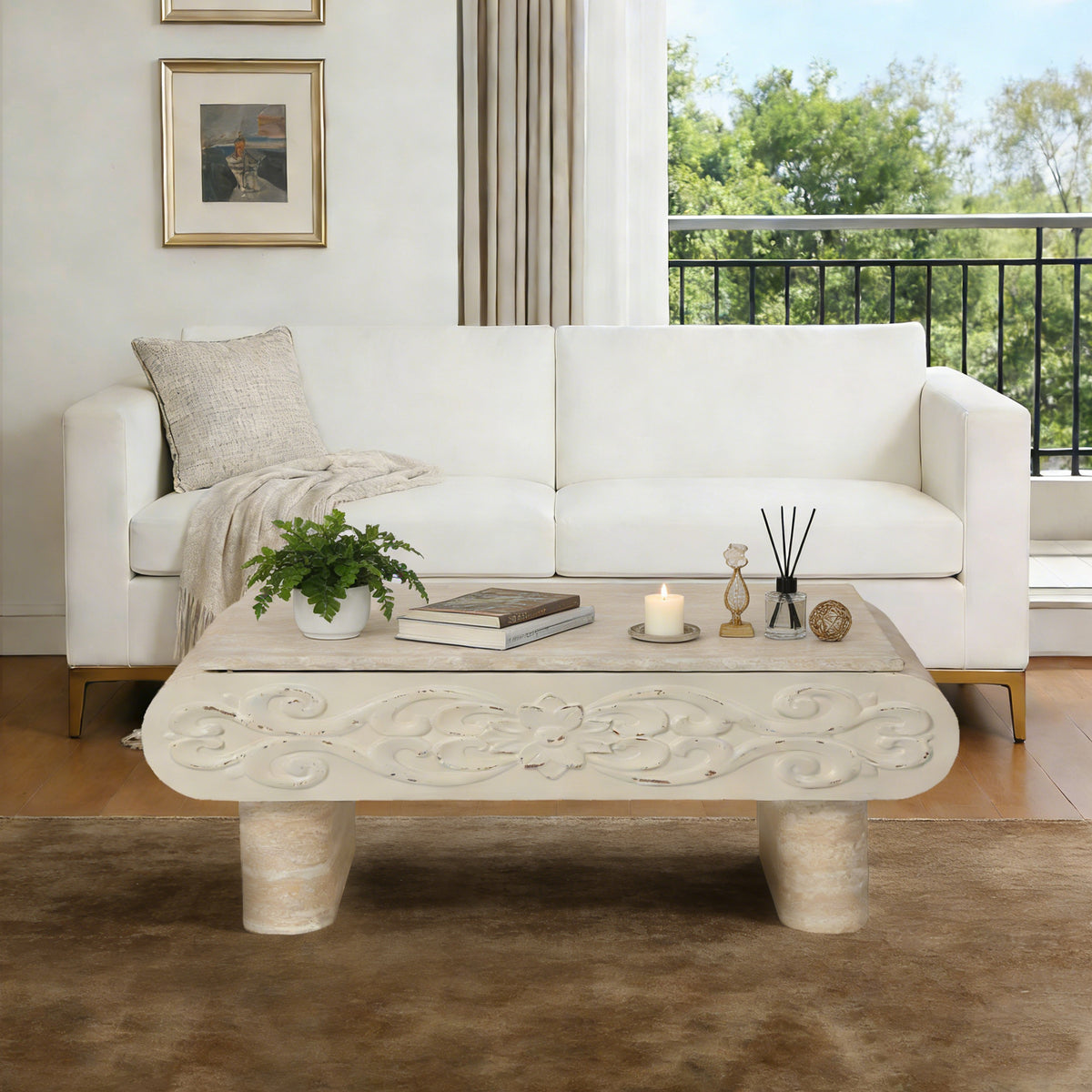 Lift Top Coffee Table, Modern Extendable Wooden Desk with Hidden Storage