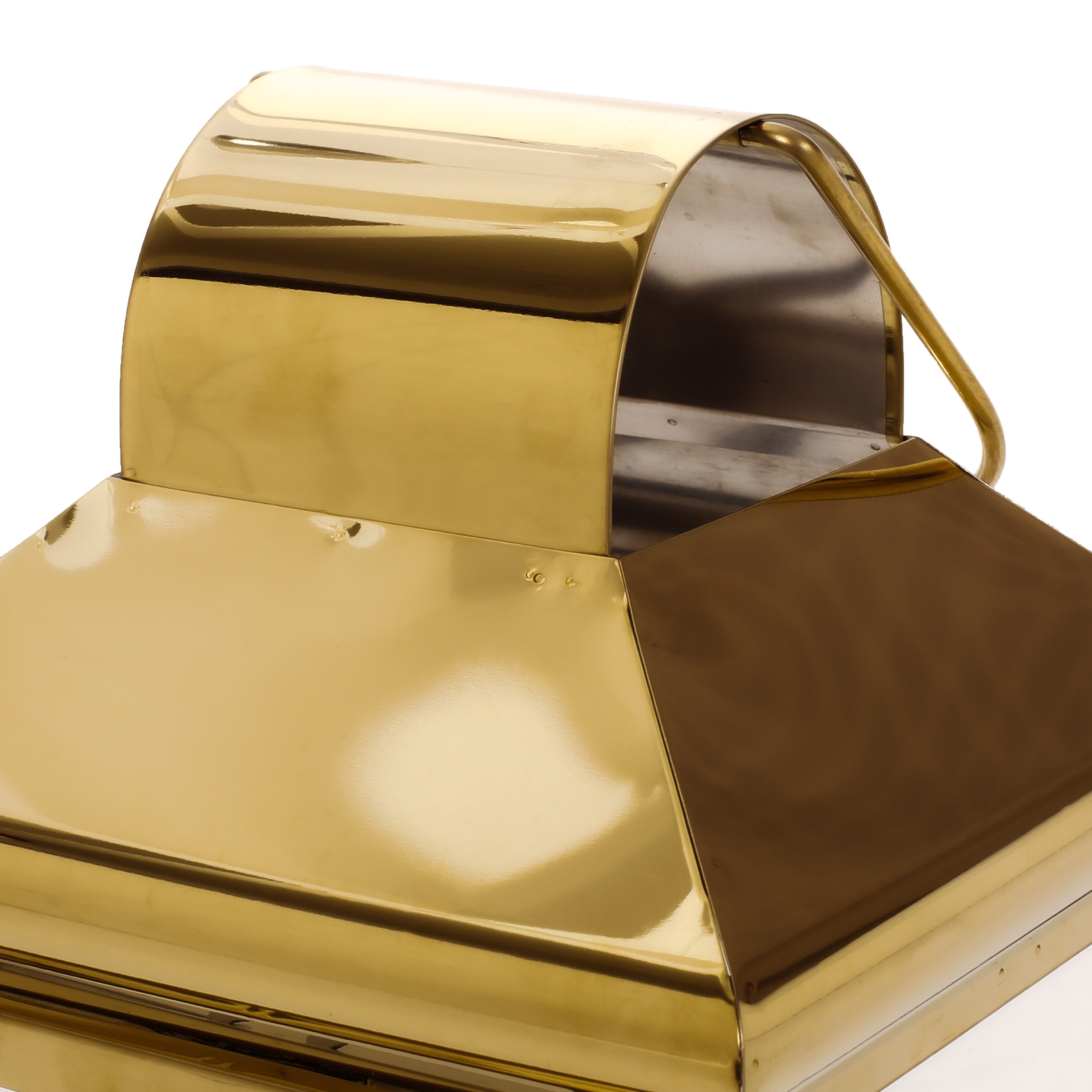 Elegant Stainless Steel Lantern Gold 16"H