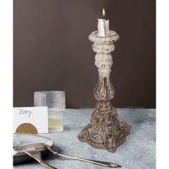 Magnesia Candle Holder - Rustic Brown