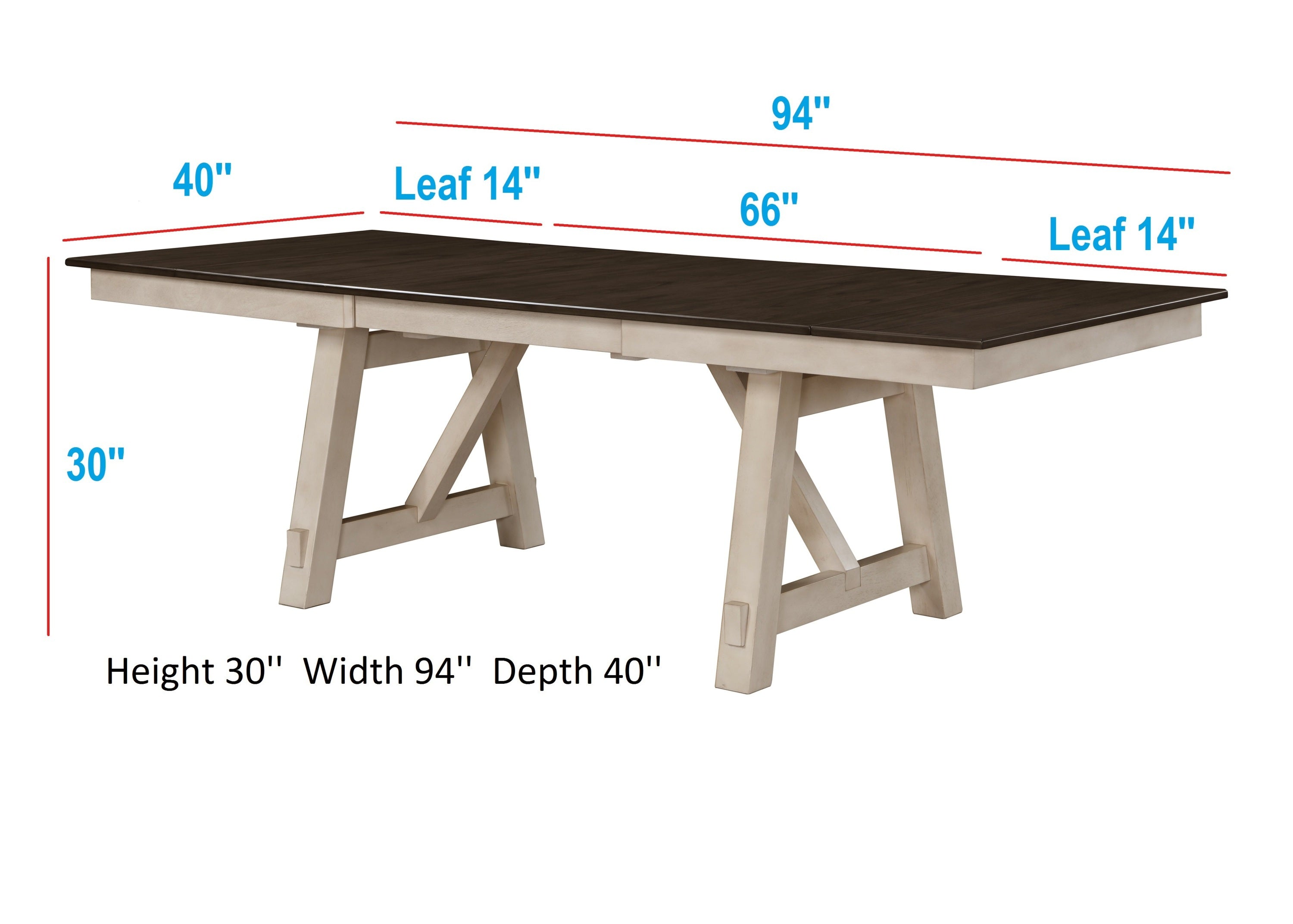 Cottage Style Extendable Dining Table Set (6 pieces)