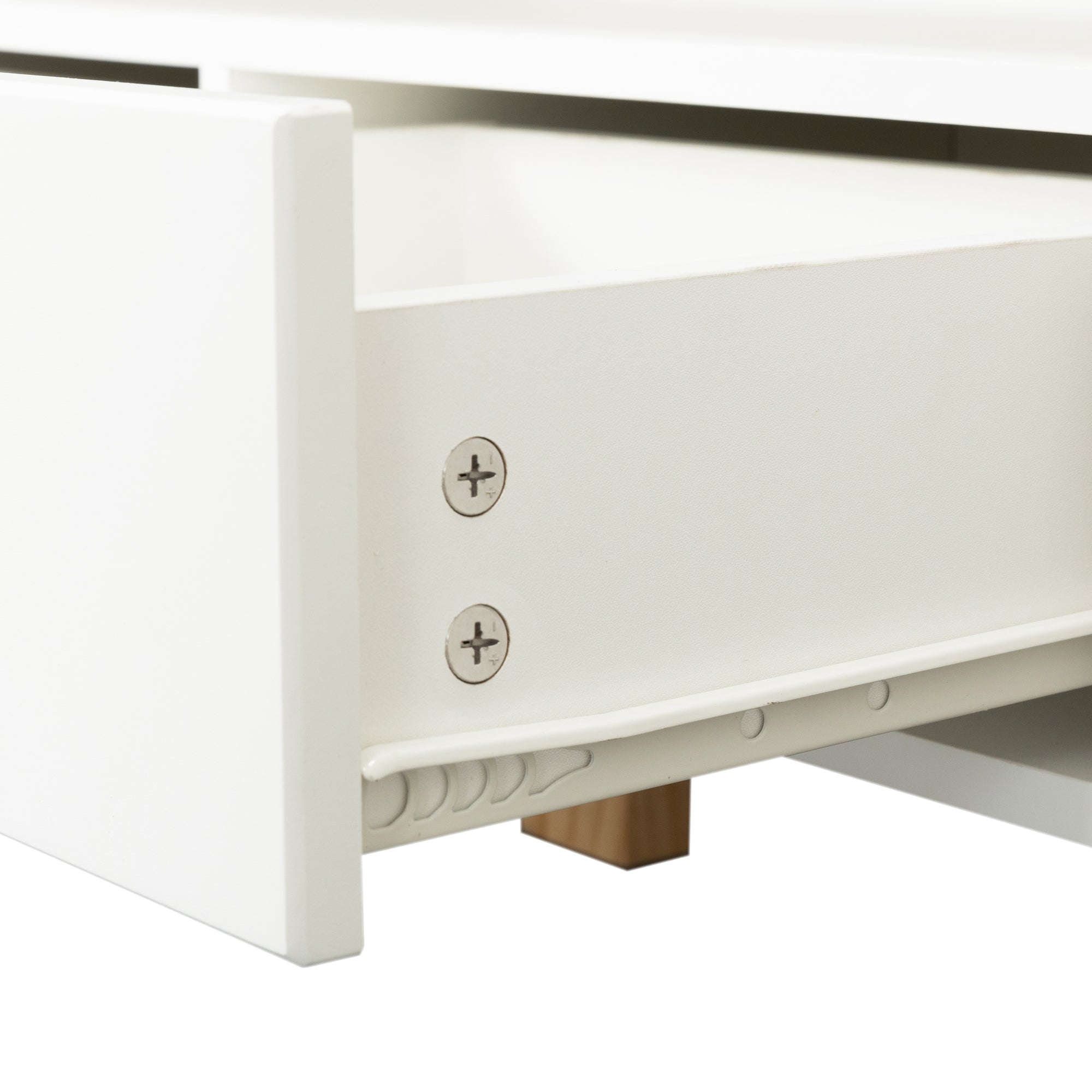 TV Media Console with LED Remote Control Light - White