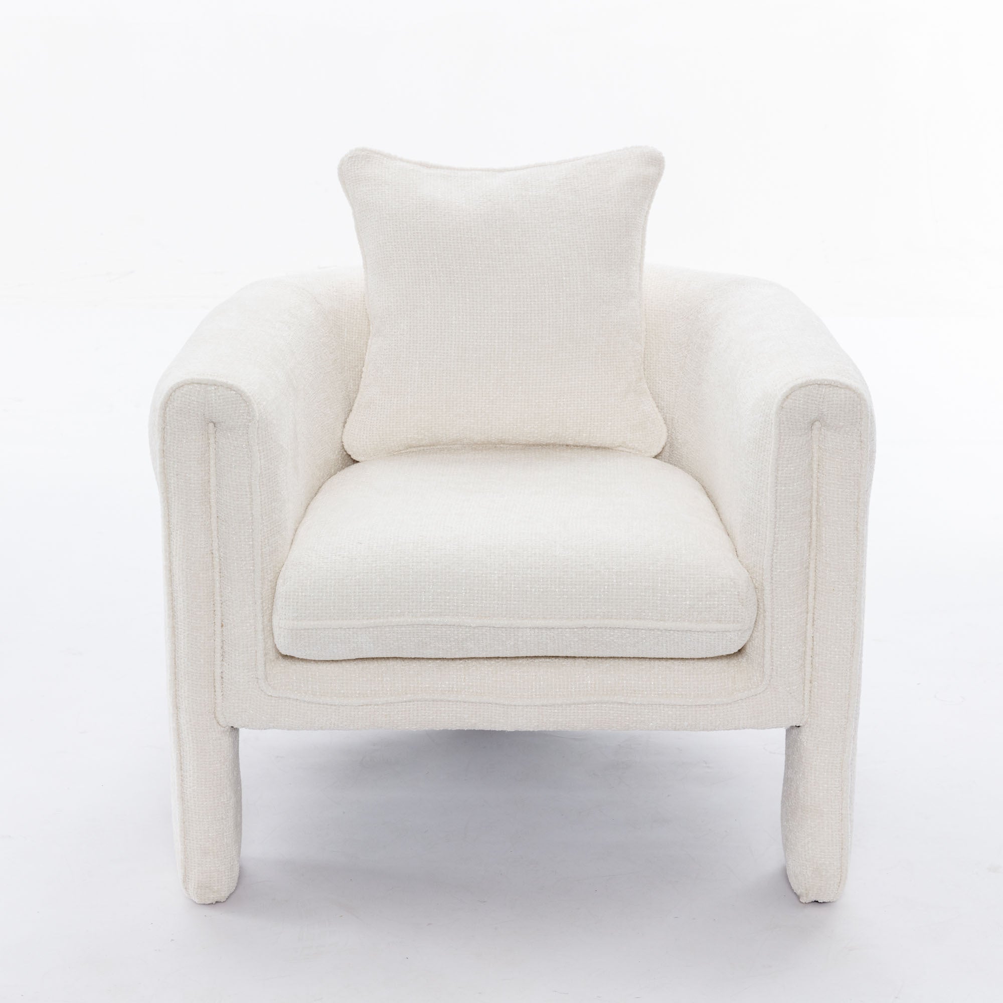 Modern Style Accent Chair Armchair for Living Room, Bedroom, Guest Room,Office, Ivory
