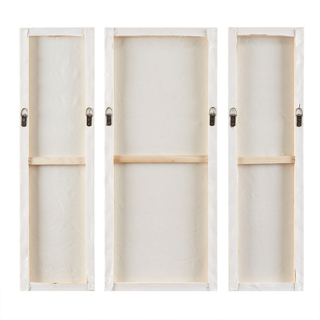 Gold Medallion Triptych 3-piece Dimensional Resin Canvas Wall Art Set