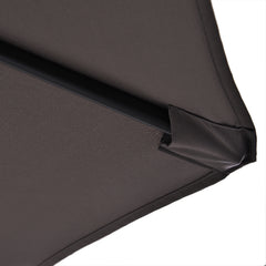 14ft Patio Umbrella Double-Sided Outdoor Market Extra Large Umbrella with Crank, Cross Base for Deck, Lawn, Backyard and Pool - Grey