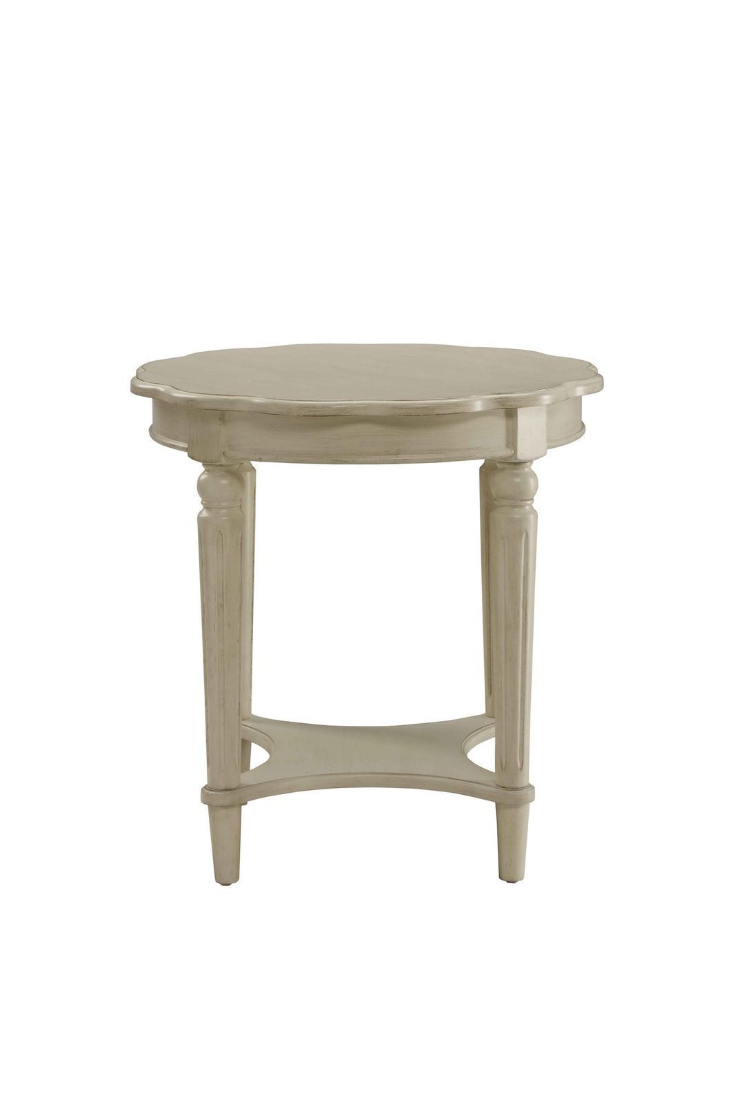 French Style End Table in Antique White