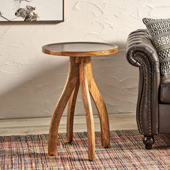 Boho End Table - Mango Wood