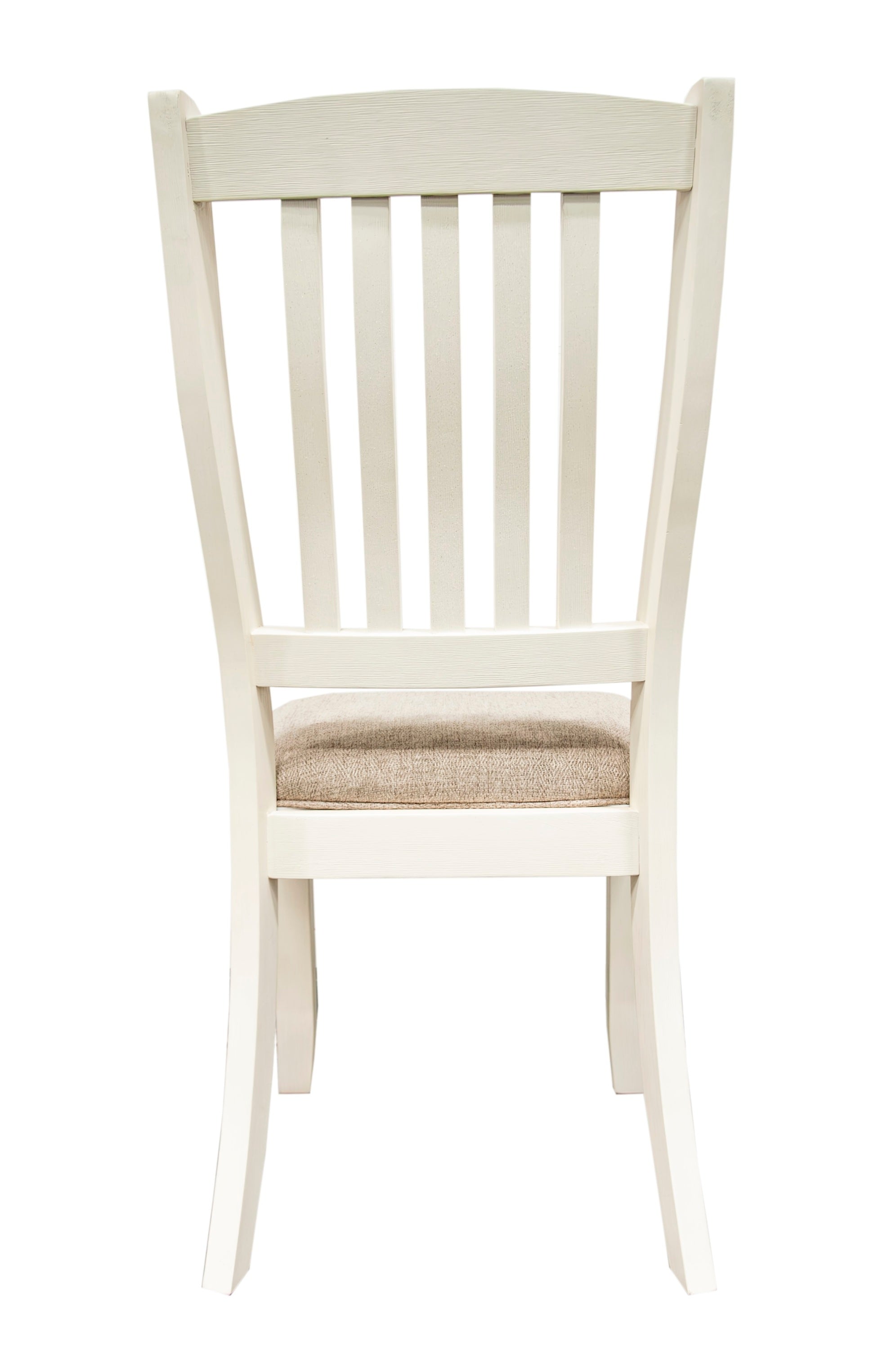 White Classic Dining Chairs Set Rubberwood Beige (Set of 2)
