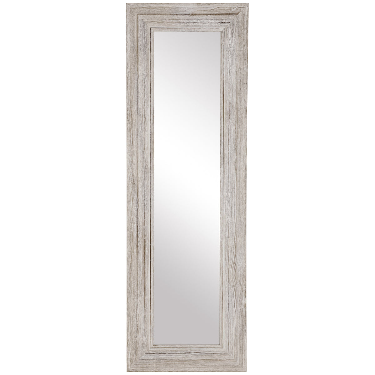 64"x21" Rustic Wood Farmhouse Style Floor Mirror, Vertical or Horizontal, Distressed Gray