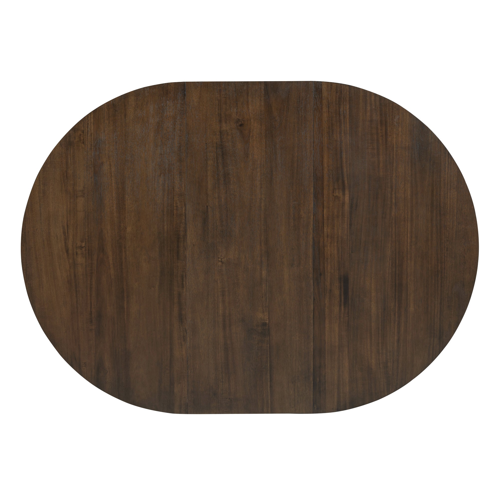 5-Piece Retro Functional Dining Set, Round Table with a 16"W Leaf and 4 Upholstered Chairs - Walnut