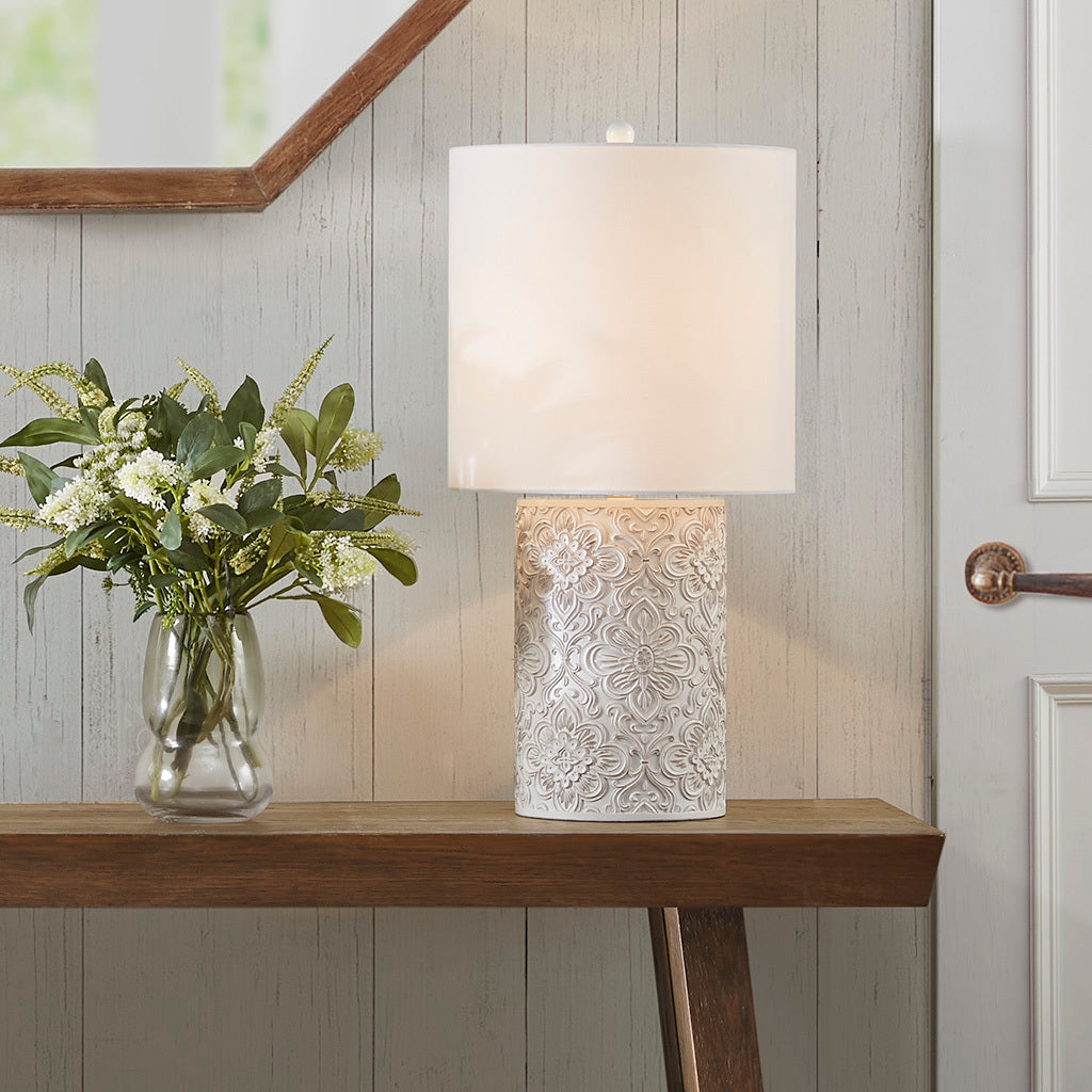 Floral Resin Table Lamp