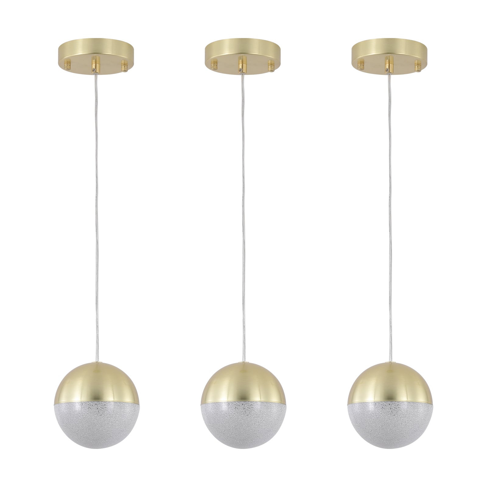 Pendant Light with Dimmable LED (Set of 3) - Gold