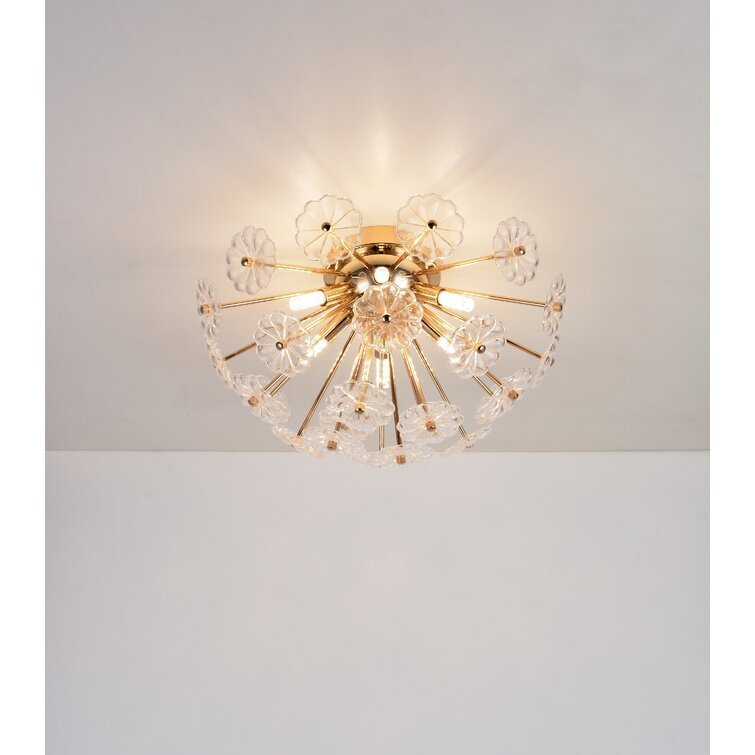 Crystal Blossom Chandelier Light Fixture Ceiling Lamp