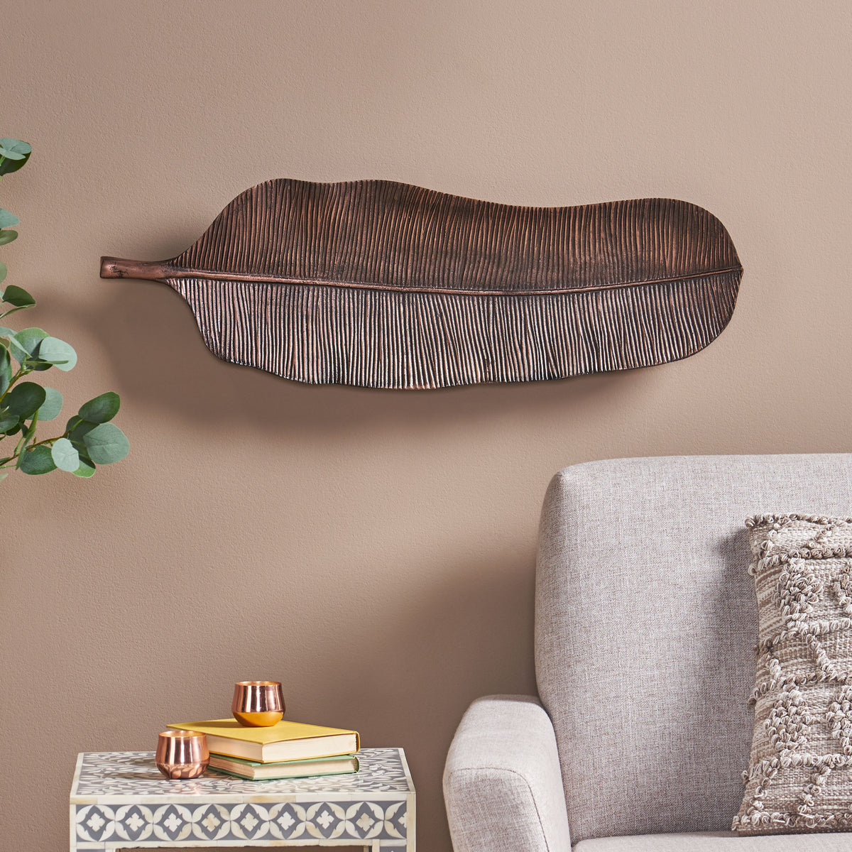 Leaf Wall Decor Copper