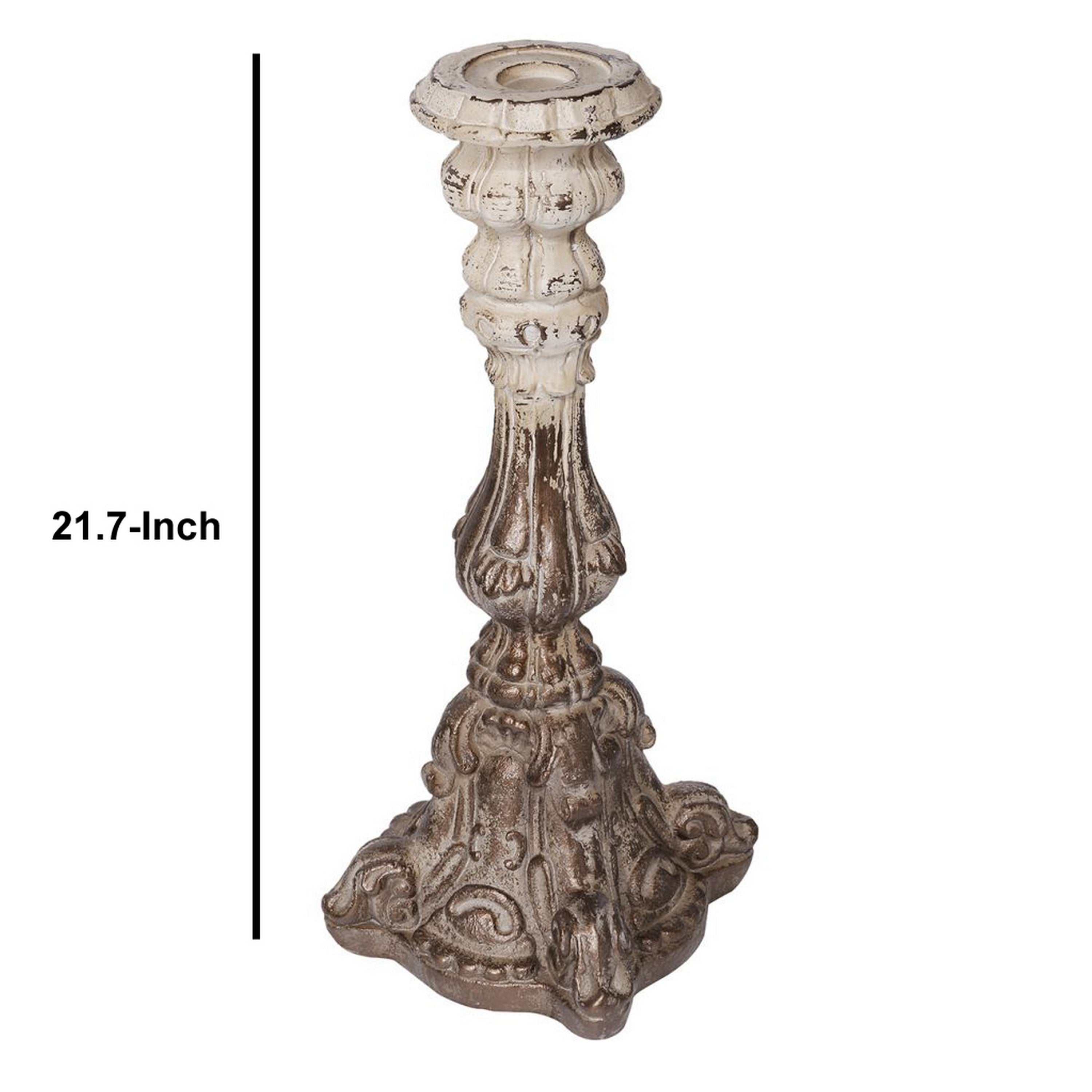 Magnesia Candle Holder - Rustic Brown