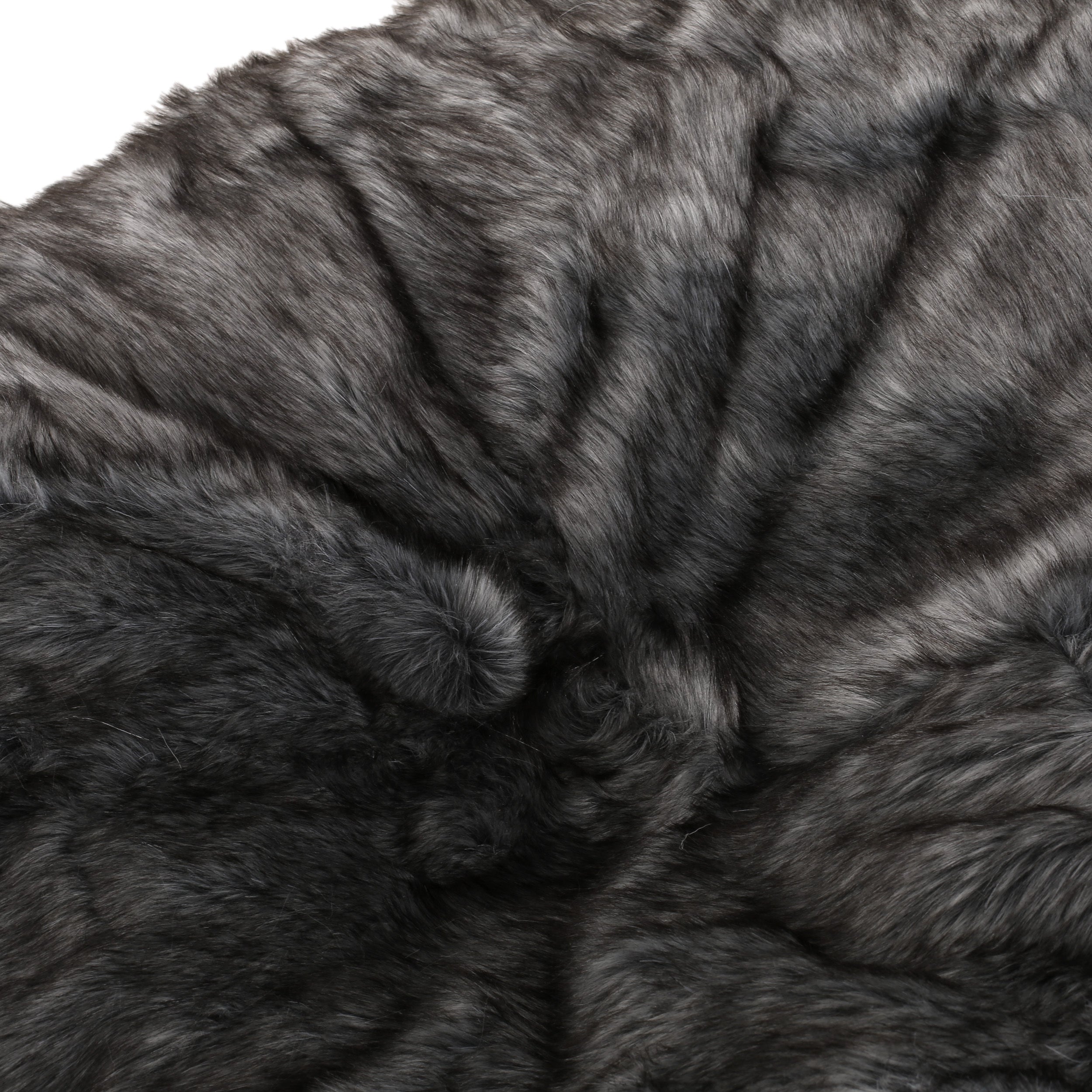 Modern Glam 5 Foot Short Faux Fur Bean Bag - Black and White