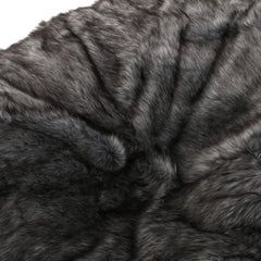 Modern Glam 5 Foot Short Faux Fur Bean Bag - Black and White