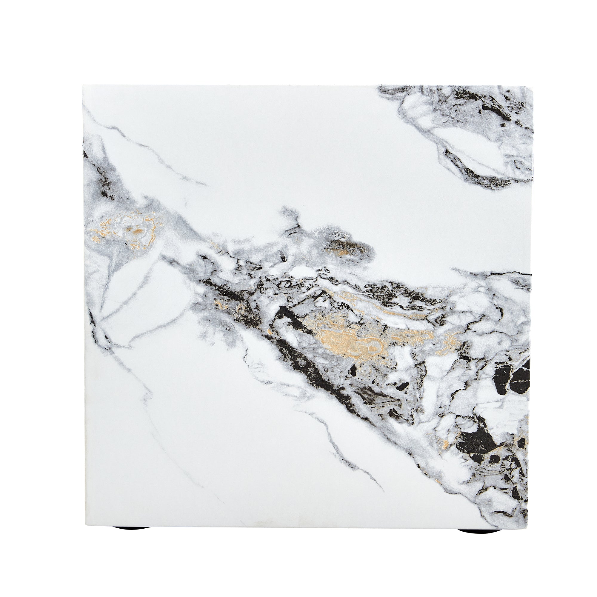 Modern Cube Design Side Table - White