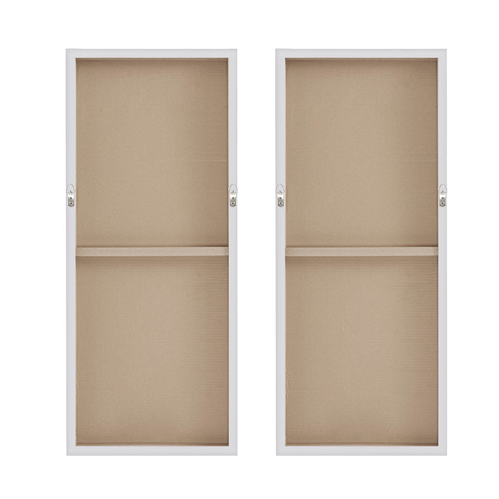 Winter Glaze Heavily Embellished 2-piece Canvas Wall Art Set