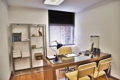 Vintage Style Desk Lamp 22"H, Black Metal Shade, Silver Base