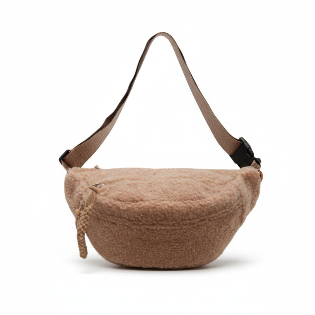 Cozy Sherpa Plush Crossbody Bag Large Capacity